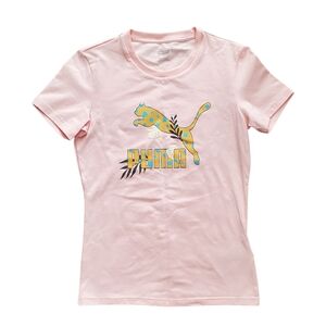 Puma Women's Pink Graphic Short Sleeve Tee
